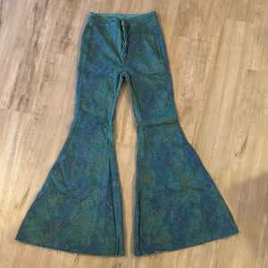 Free People Throw Back Paisley Flare Pants
